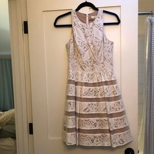 Aiden Mattox Fit and Flair Lace Dress